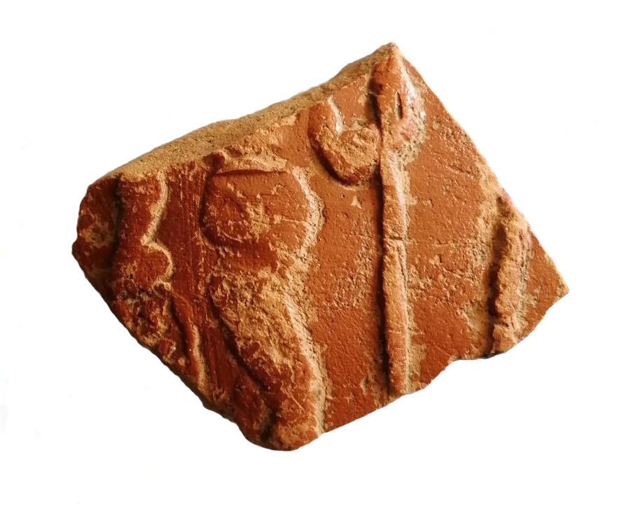 Sherd of decorated Roman pottery